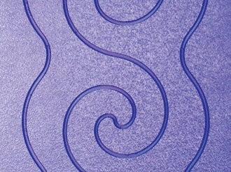 Spiral pantograph quilting template